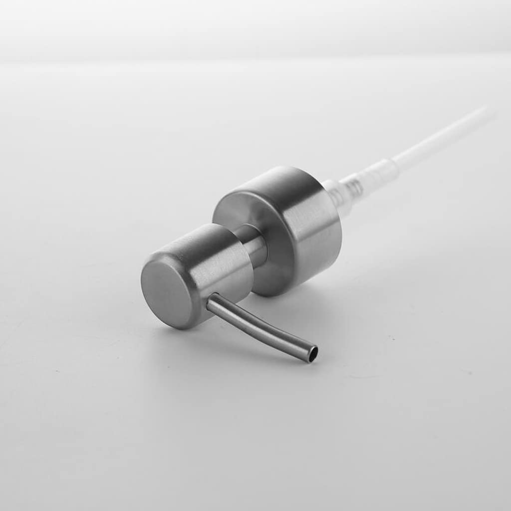 Recargable Dispensador de jabón para encimera de Acero Inoxidable 304, para Cocina, baño y encimera, loción para Platos de Mano, 500 ml/16,9 oz, Plateado Dispensadores