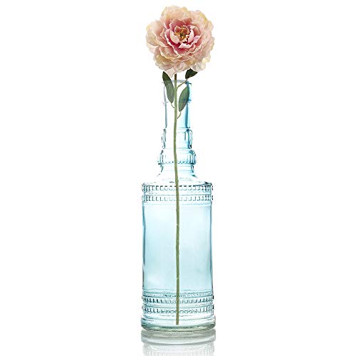 Quasimoon Paperlanternstore.com Bulk Pack (3) Camila Turquoise Vintage Glass Bottle Wedding Flower Vase #TOP4