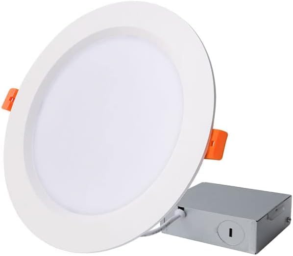 BENEXMARTTuya Zigbee Smart Recessed Lighting, Slim 4 Inch 10W / 6 Inch 16W LED Downlight RGBCW Dimmable Light Smart Round Ceiling Lamp Alexa Google Home Control (4 Inch - 10W)