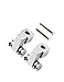 Metallor Guitar Roller String Trees String Retainer Guides Compatible with Strat Tele Style Electric Guitar Parts Replacement with Mounting Screws 2pcs Chrome.