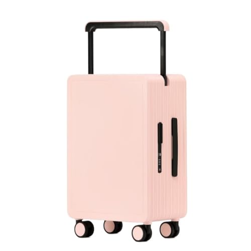 PANKERS Travel Suitcase Women's Fashionable 20-inch Carry-on Suitcase with Wide Trolley Small Casual Travel Password Trolley Case Trolley Case, Pink