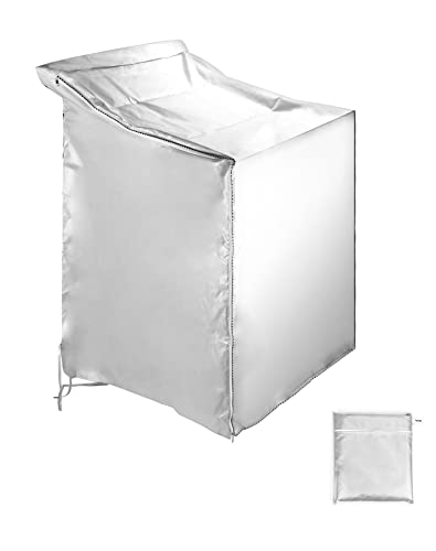 QWORK Washer and Dryer Covers Heavy Duty Waterproof Washing Machine Cover for Most Top Load or Front Load Machine Dustproof All Weather Protection 29 W x 28 D x 43 H