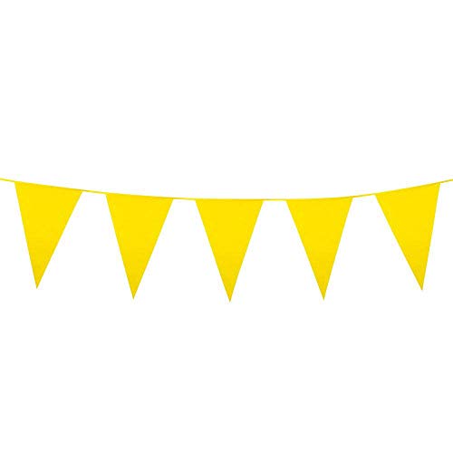 Boland - Chaîne de fanions, longueur 10 mètres, chaîne de drapeaux, guirlande en plastique, décoration suspendue, carnaval, fête déguisée, anniversaire,...
