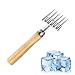 Cintura per ghiaccio con manico in legno - Cintura per ghiaccio in lega di alluminio,Sbriciolatore pesante per congelatore Macchina da cucina cibo campeggio immagine