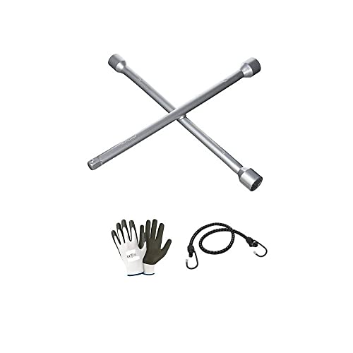 Compatible avec Citroën C3 AirCROSS Clé à croix pour visser les boulons de roue de diamètre de 17,19,21 et 23 mm, levage de changement de voiture, SUV, FURGONE Cover