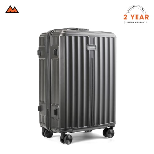 Image of Move-Meant Large ROAMIFY Check-in Suitcase 75 Cm 8 Wheels Number Lock Poly Carbonat D.Grey Trolley Bag for Men & Women | 360 Degree Wheeling System Luggage | Trolley Bags for Travel