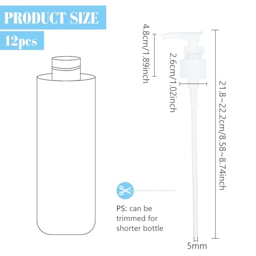 BENECREAT 12 Pack Plastic Replacement Pumps, 24-410 THREAD/NECK Locking White Dispenser, Lotion, Soap, Shampoo, Kitchen & Bathroom - Image 2