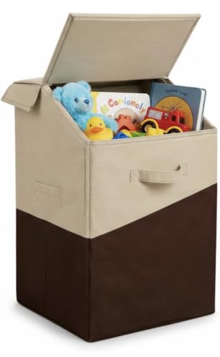 Image of 75 Liter Non Woven Laundry Basket with 2 Side Pockets for Socks and Handkerchief |Foldable Clothes Storage Bin Organizer for Dirty Clothes, Kids Toys, Bedroom & Bathroom (R Green)