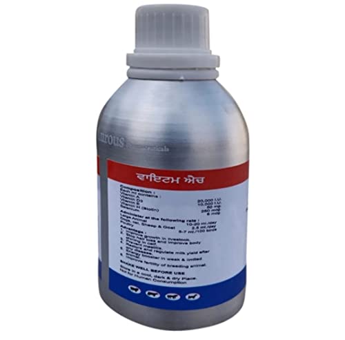 Image of Pharma Vyytum-H Veterinary Supplement with Vitamin H, D3 & E - Liquid Feed for Cattle, Buffalo, Poultry, Goat, Sheep & Other Farm Animals, 250 ml Pack