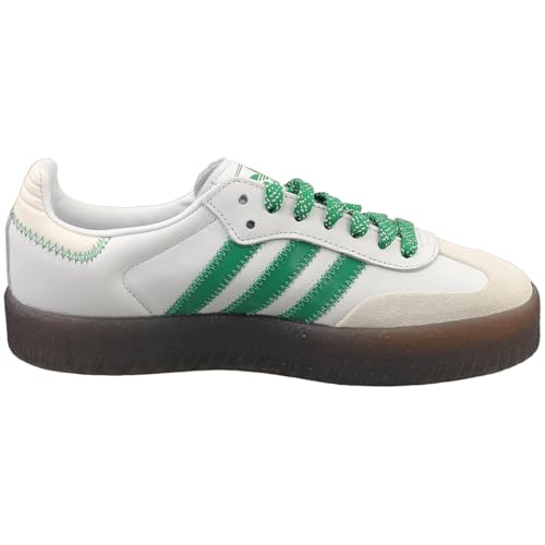 Image of adidas Sambae Womens Sneakers, Cloud White /Green /Off White, Size 8