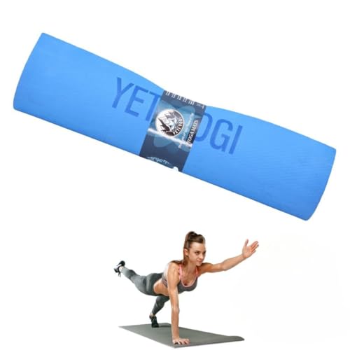 Image of Eva Yoga Mat for Exercise, Anti-Slip Workout Mat for Unisex, Durable & Comfortable Yoga Mats for Home, Gym, and Pilates (Blue, 6mm)