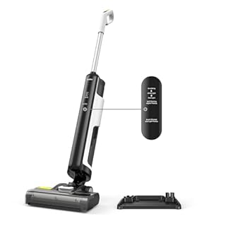 W12SE Aspirapolvere Lavapavimenti Senza Fili, Lavasciuga Lava e Aspira Pavimenti, Autopulente, Autonomia, Autonomia 45 min, Anti-intreccio capelli, Disinfezione Elettrolitica, 1.15L Doppio Serbatoio