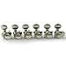Kluson; 6 In Line Revolution Series H-Mount Non-Collared Tuning Machines With Staggered Posts Ni