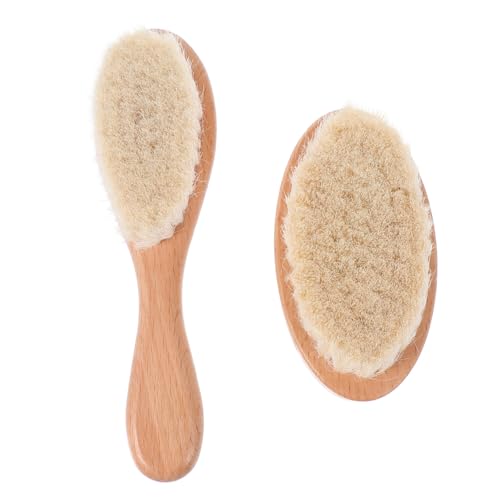 POPETPOP 2 piezas Cepillo de Limpieza para Cabello Mango Ergonómico Antideslizante Cepillo Portátil para Barberías y Uso Ducha Color Amarillo