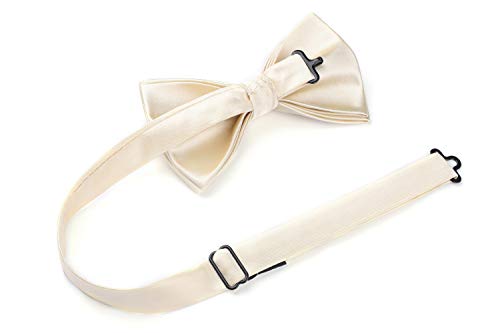 Image of HISDERN Bow Ties for Men Pretied Bowties Classic Formal Business Bow Tie Adjustable Tuxedo Bowtie for Wedding Party