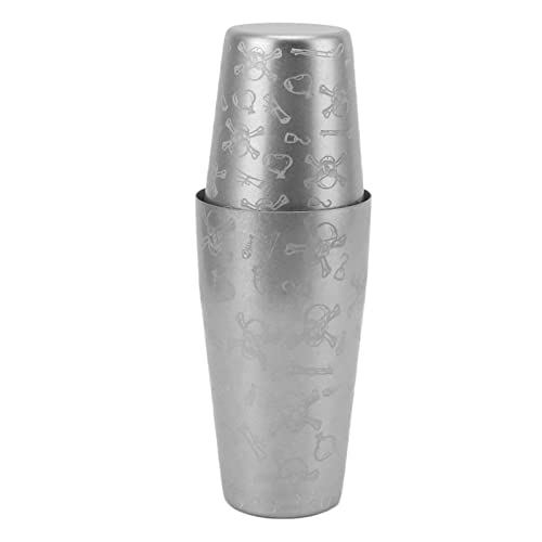 Tnfeeon 304 Cóctelail de Acero Inoxidable con Superficie de Pulido Liso, Accesorios de Bartee Fáciles de Usar para Hermosas Bebidas Mixtas, 304 Acero Inoxidable Hecho de (Patrón de calavera sin