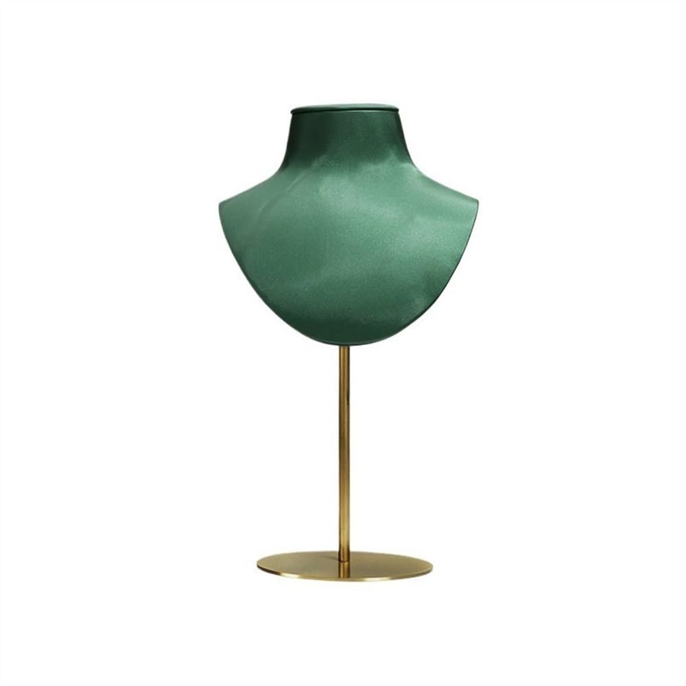 ZYYANSHOP Jewelry dummy display Personalized Necklace Display Stand Neck Model Pendant Jewelry Counter Window Ornaments Props(Green)