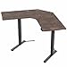 VIVO Electric Corner L-Shaped 47 x 47 in Standing Desk, Memory Height Adjustment, Rustic Vintage Brown Top Black Frame, DESK-E1L94N