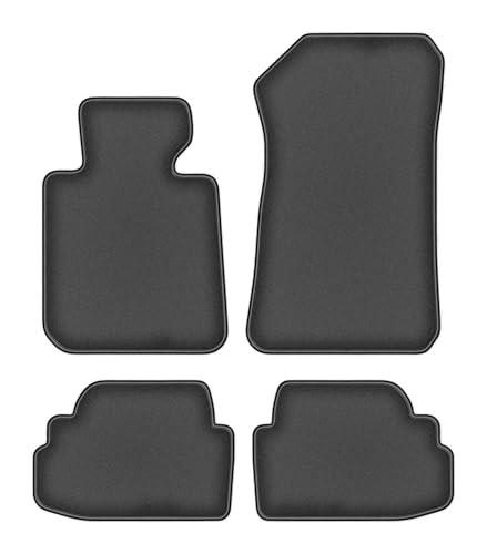 Tapis graphite sur mesure pour BMW Série 1 E82 Coupé avec revêtement de sol antidérapant