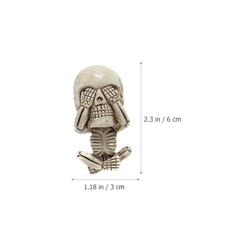 Image of GLEAVI Skull Car Vent Clips 3Pcs Car Air Vent Clip Skull Car Charms Car Air Freshener Accessories Automotive Interior Decoration Halloween Car Decorations Interior for Men Women, Beige