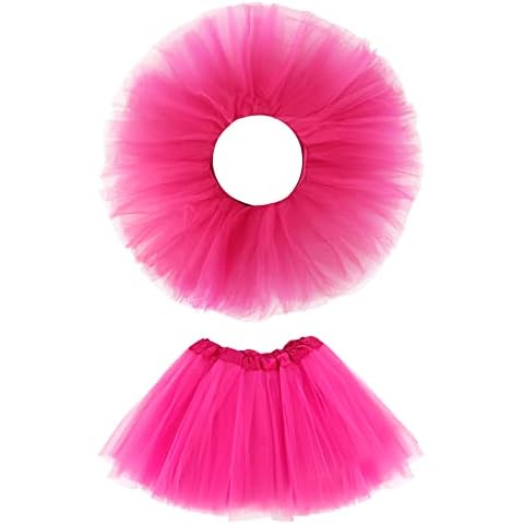 Jane Shine 5 Layers Adult Ballet Tutu Skirt and Baby Girl 3 Layers Tulle Tutu Dress Cover