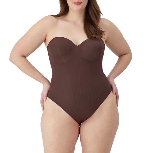 Image of Maidenform Women's Tummy Shaping Thong Bodysuit, Multiway Thong Shaper, Firm Control