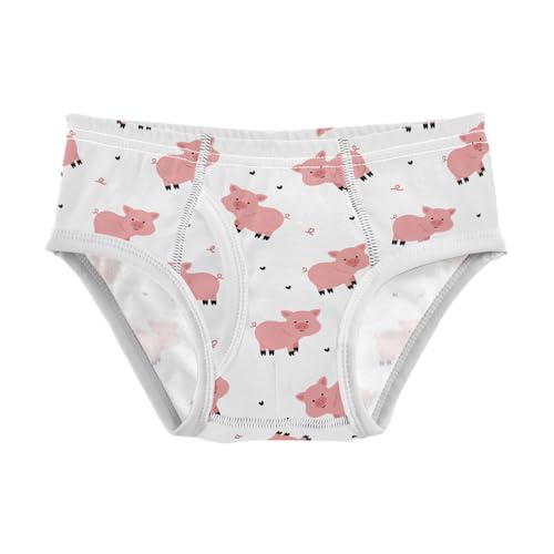 Boys' Underwear Cotton Little Boys Cute Pig Cartoon Briefs Soft Toddler Underwear 2T-8Y