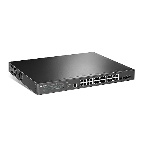 Image of Omada SG3428XPP-M2 | 24 Port 2.5 GB PoE Switch, 4 x 10 GE SFP+ Port | 16 PoE+ and 8 PoE++ Ports@500W | L2+ Smart Managed | Omada SDN Integrated | IPv6 | VLAN, ACL, QoS, IGMP Snooping