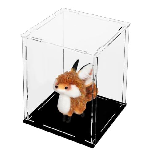 Vitrina acrílica transparente – Soporte de protección a prueba de polvo | Organizador de almacenamiento de caja de exhibición a prueba de polvo | Caja de muñecas coleccionable para habitación de