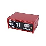 Bis 120 AH Absaar 77906 Batterieladegerät Werkstattladegerät 11A 12V, für 25 Ah - 120 Ah Batterien, rot/schwarz