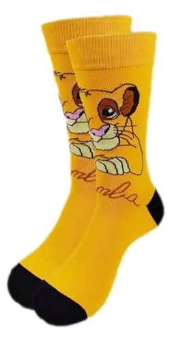 TCB Creations Lion King Simba Cartoon Character 360 Crew Socks