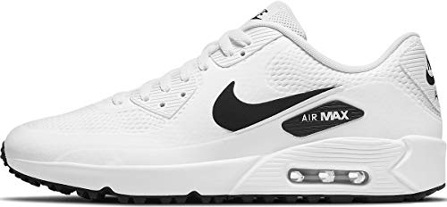 Nike Nike Men's Air Max 90 Golf Running Shoes, White/Black, 11.5