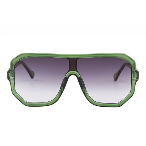Retro Oversized Sunglasses Women Men Vintage Green Big Frame Sun Glasses Shades3