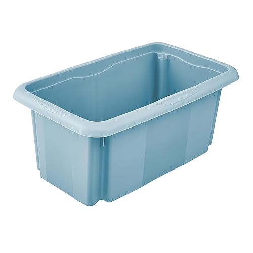 keeeper Aufbewahrungsbox mit Dreh-/Stapelsystem, 35 x 20,5 x 15 cm, 7 l, Emil, Nordic Blue