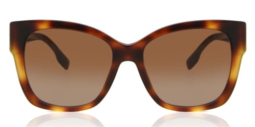 BURBERRY BE 4345 331613 Light Havana Plastic Square Sunglasses Brown Gradient Lens