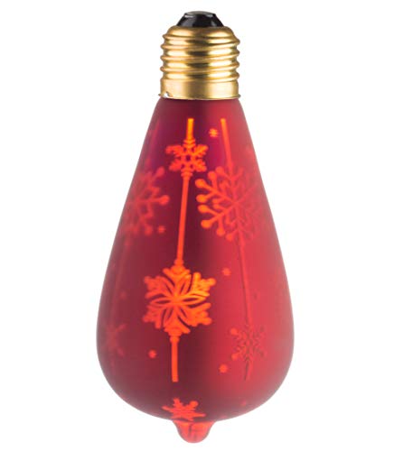 Ampoule Lampe Déco Rouge Neige ST64 E27 éveille la magie des fêtes