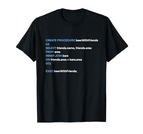 Divertido programador de base de datos SQL. Camiseta