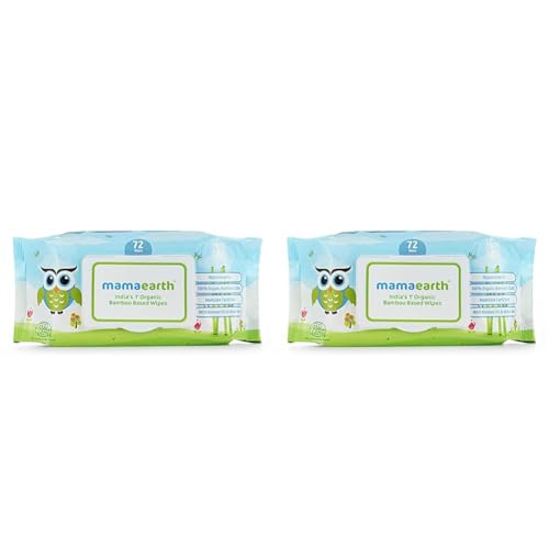 Mamaearth India's First Organic Bamboo Based Baby Wipes (72 Wipes...