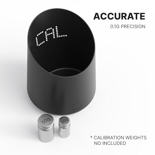 Subminimal Subscale Digital Dosing Cup with LED Display – Sleek & Precise Scale - Dosing & Brewing Accessories, Measures Coffee Grounds for Espresso - Black