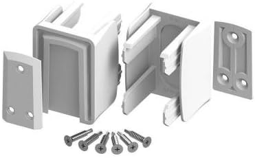 (2 Pack) Veranda Vinyl Fence Slide Lock Bracket Kit White