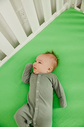 Image of Copper Pearl Premium Knit Crib Sheets - Breathable & Soft, Fitted for Standard Mattresses, Perfect for Baby Registry or Shower Gift, Lime