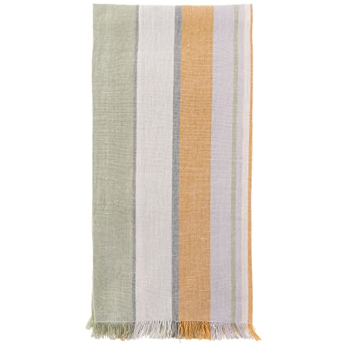 Karma Gifts, Waterfront Tea Towel, Mustard Horizontal Striped miniatura 1
