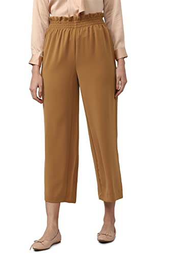 Image of Van Heusen Women's Relaxed Fit High Rise Relaxed Formal Elastic Waist Paperbag Pants