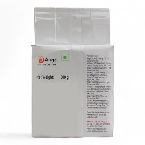 EXCEL ENTERPRISES Angel Instant Dry Yeast, Active Dry Yeast Powder for Baking, Bread making, and Pizza, 500g
