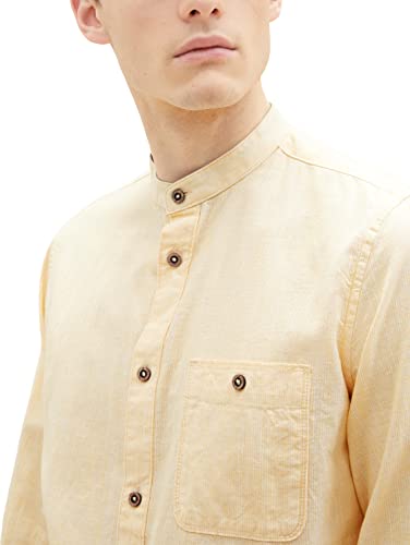 TOM TAILOR Herren 1036214 Hemd, 31773 - Yellow Pinstripe, M – Ansicht 6