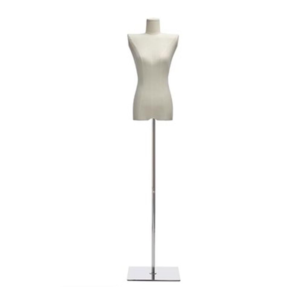 Mannequin buste féminin avec support réglable 120-185 cm pour création de mode
