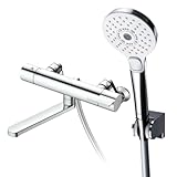 TOTO 浴室用壁付サーモスタット混合水栓 170mm コンフォートウェーブめっき3モード クローム TBV03404J