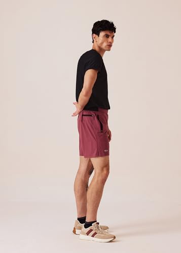 Image of STRCH Men's Sports Shorts | Regular Fit Activewear Shorts | Nylon Stretch Gym, Running & Training Shorts | Mid Rise Drawstring Waist | Above Knee Workout Shorts