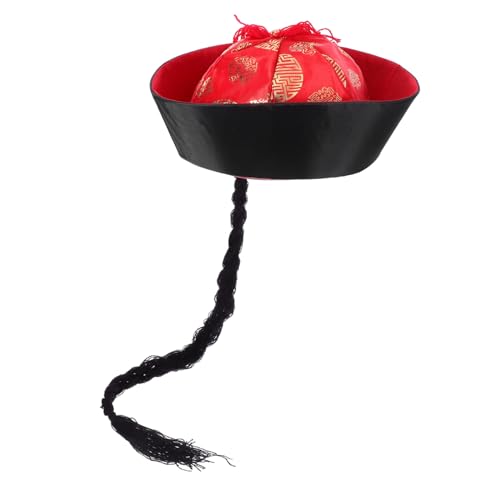 Healeved Sombrero Chino Antiguo para Fiesta Estilo Zombie Halloween Ligero y Cómodo Accesorio Teatral para Adultos para Disfraces y Representaciones