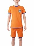 CoolChange Son Goku Schlafanzug | Sommer Pyjama für Dragon Ball Fans | Größe: L